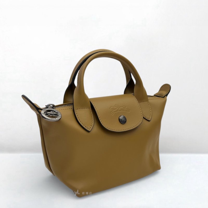 S5282-Longchamp Le Pliage Xtra XS煙草色手提斜背包-1