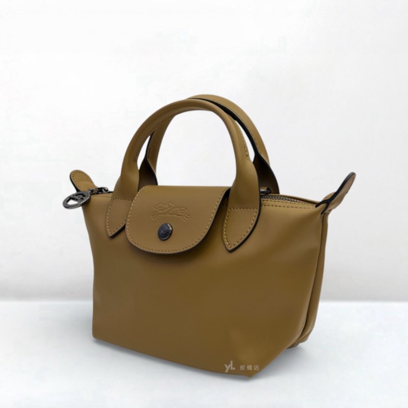 S5282-Longchamp Le Pliage Xtra XS煙草色手提斜背包-2