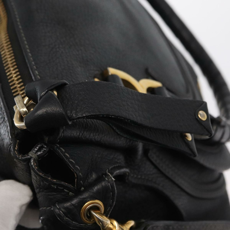 【日本直送】Chloe Mercy 手提包 皮革 兩用 黑色 金色 正品 166182-17