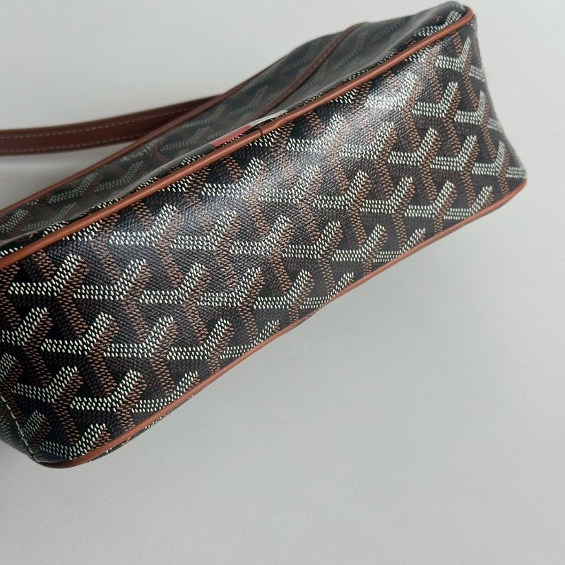 99新🆕 Goyard 戈雅 Cap-Vert PM Bag 相機包 棕色 (手繪紅白線)-6