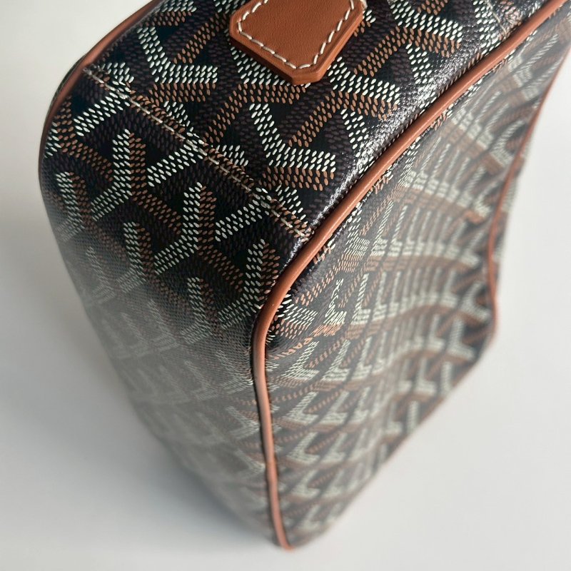 99新🆕 Goyard 戈雅 Cap-Vert PM Bag 相機包 棕色 (手繪紅白線)-7