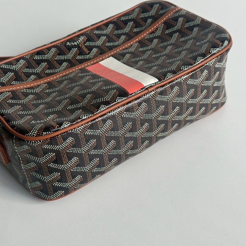 99新🆕 Goyard 戈雅 Cap-Vert PM Bag 相機包 棕色 (手繪紅白線)-8
