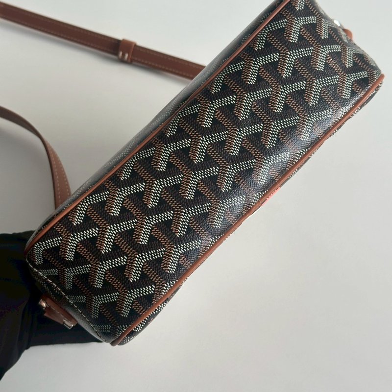 99新🆕 Goyard 戈雅 Cap-Vert PM Bag 相機包 棕色 (手繪紅白線)-9