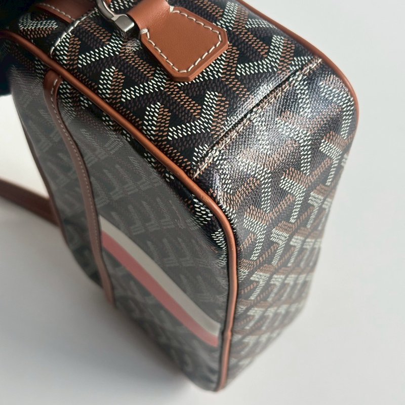99新🆕 Goyard 戈雅 Cap-Vert PM Bag 相機包 棕色 (手繪紅白線)-11