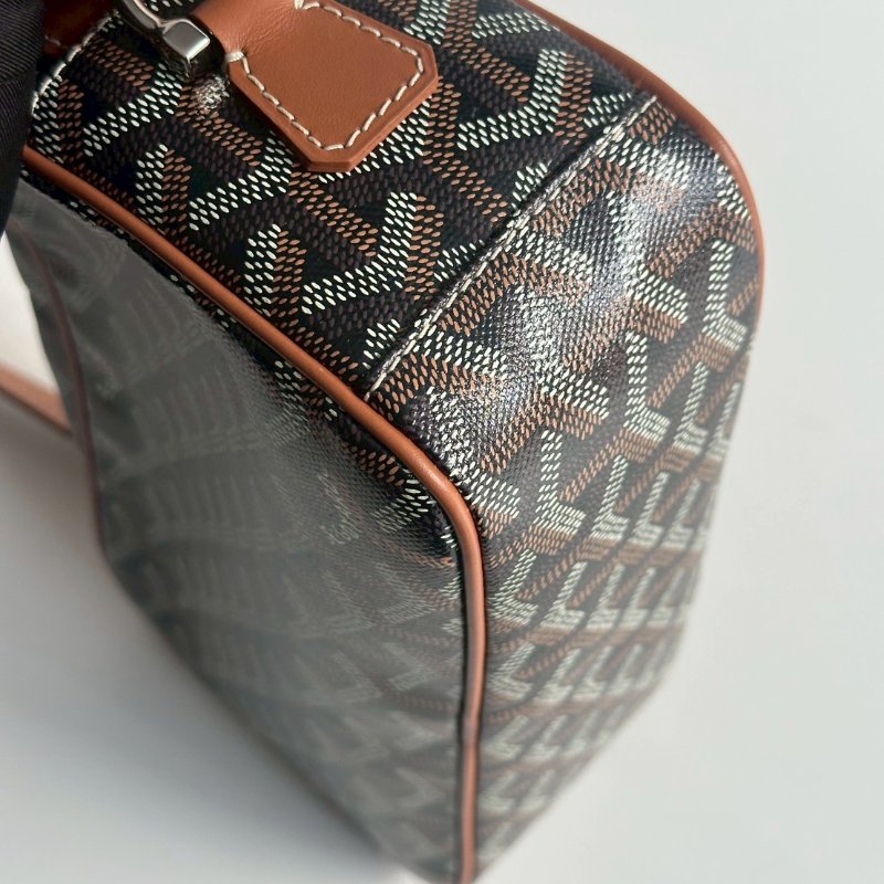 99新🆕 Goyard 戈雅 Cap-Vert PM Bag 相機包 棕色 (手繪紅白線)-13