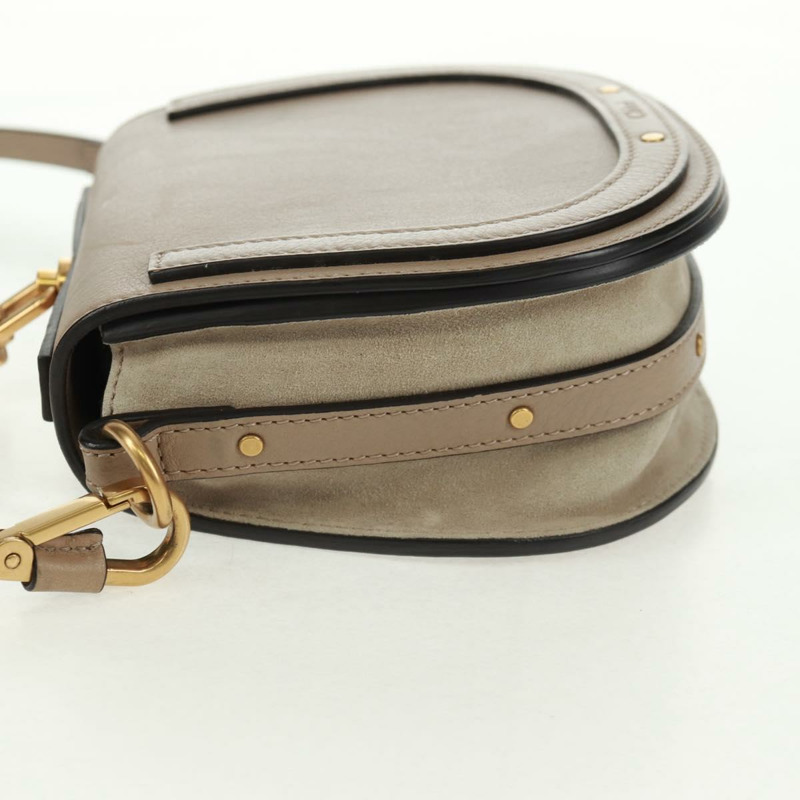 【日本直送】Chloe Nile 手提包 皮革 兩用 米色 金色 正品 169017V-2