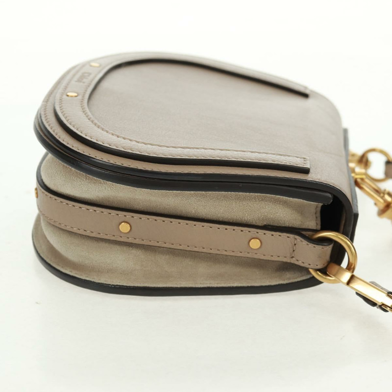 【日本直送】Chloe Nile 手提包 皮革 兩用 米色 金色 正品 169017V-3