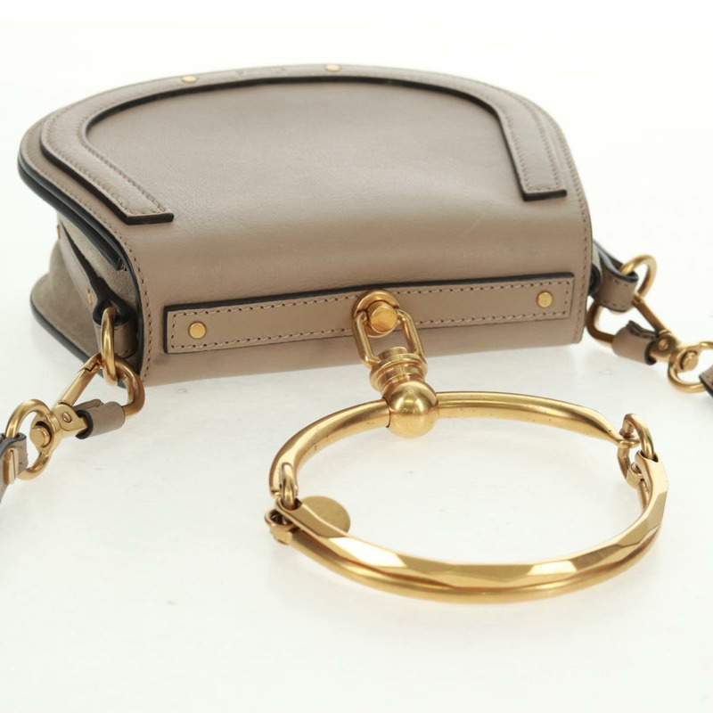 【日本直送】Chloe Nile 手提包 皮革 兩用 米色 金色 正品 169017V-5