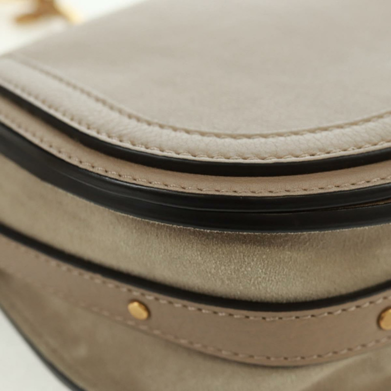 【日本直送】Chloe Nile 手提包 皮革 兩用 米色 金色 正品 169017V-15