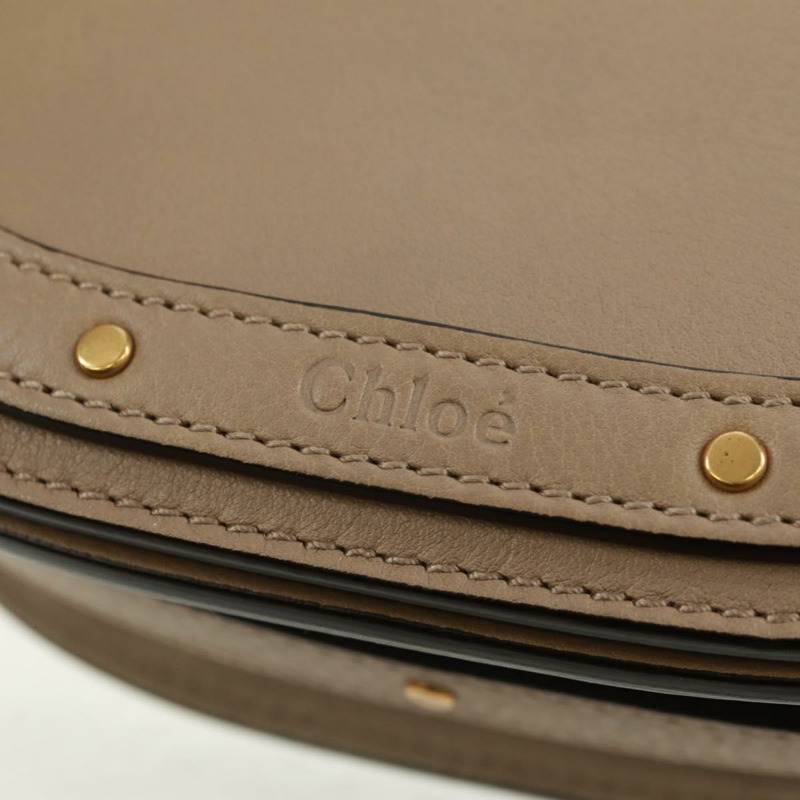 【日本直送】Chloe Nile 手提包 皮革 兩用 米色 金色 正品 169017V-19