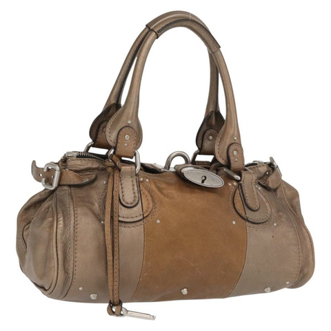 Chloe Paddington 手提包 真皮 棕色 金銀色 正品 ka2137SAV