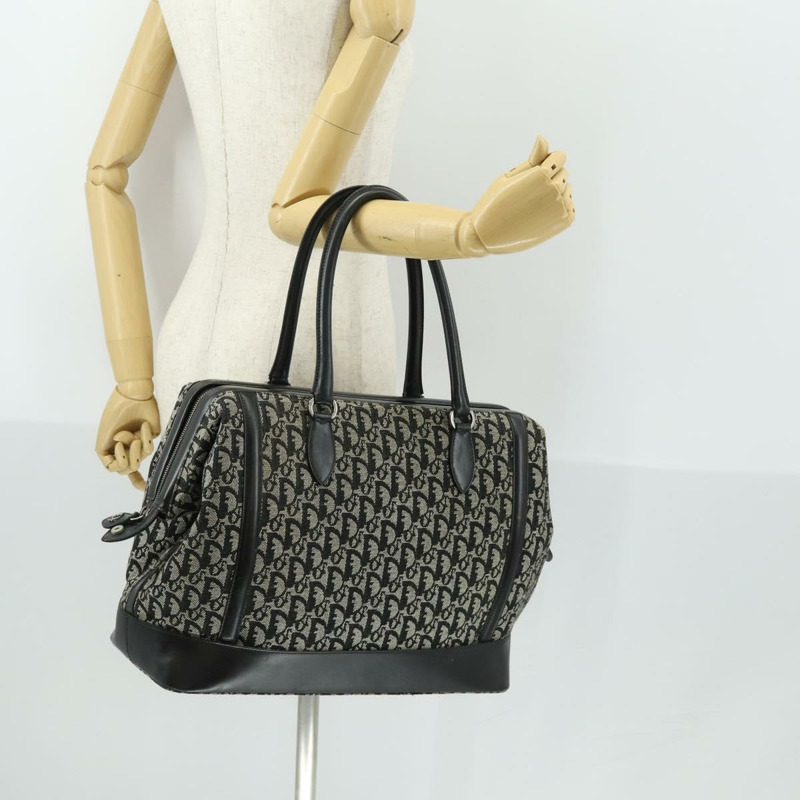 【日本直送】Christian Dior Trotter帆布波士頓包 黑色銀色 正品 ka2203V-22