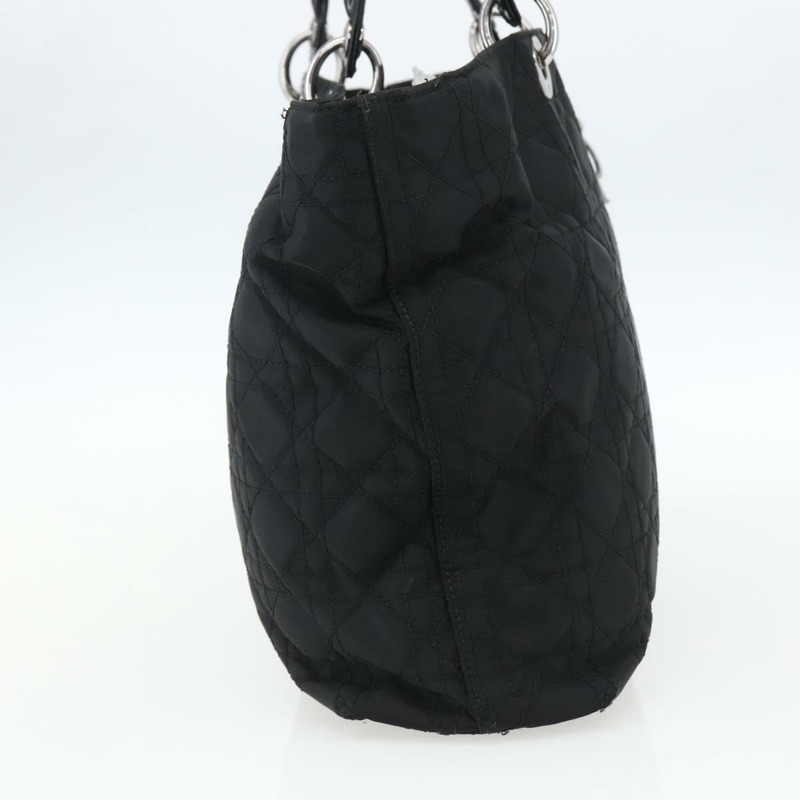 【日本直送】Christian Dior Lady Dior 手提包 尼龍 黑色 銀色 正品 ep13131-2