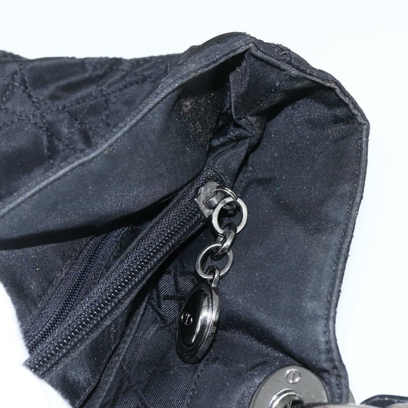 【日本直送】Christian Dior Lady Dior 手提包 尼龍 黑色 銀色 正品 ep13131-23