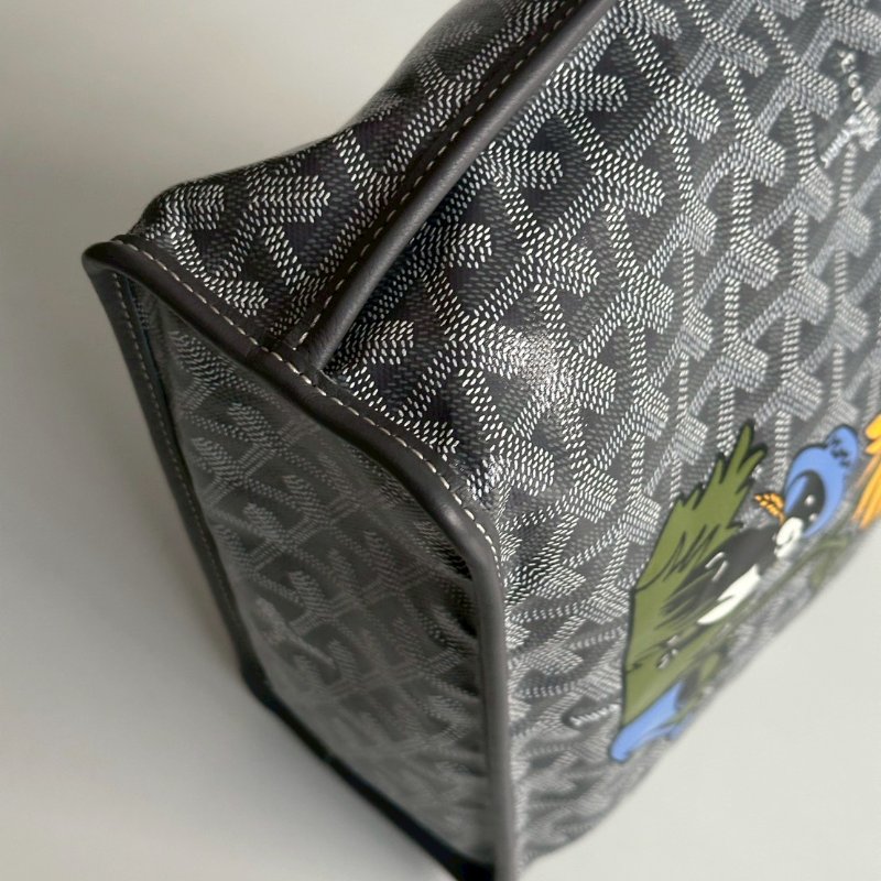 99新🆕 Goyard 戈雅 mini tote bag 灰色 (手繪向日葵與法鬥)-8