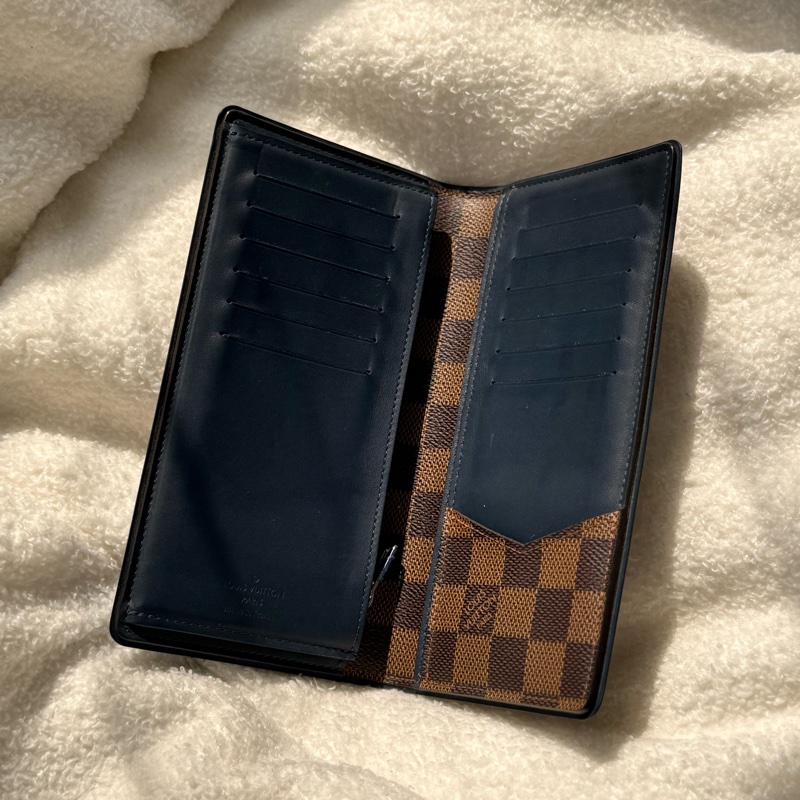 Lv棋盤格長夾 🔹內裏少見深藍拼接-2