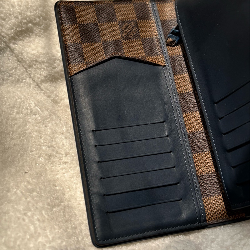 Lv棋盤格長夾 🔹內裏少見深藍拼接-3