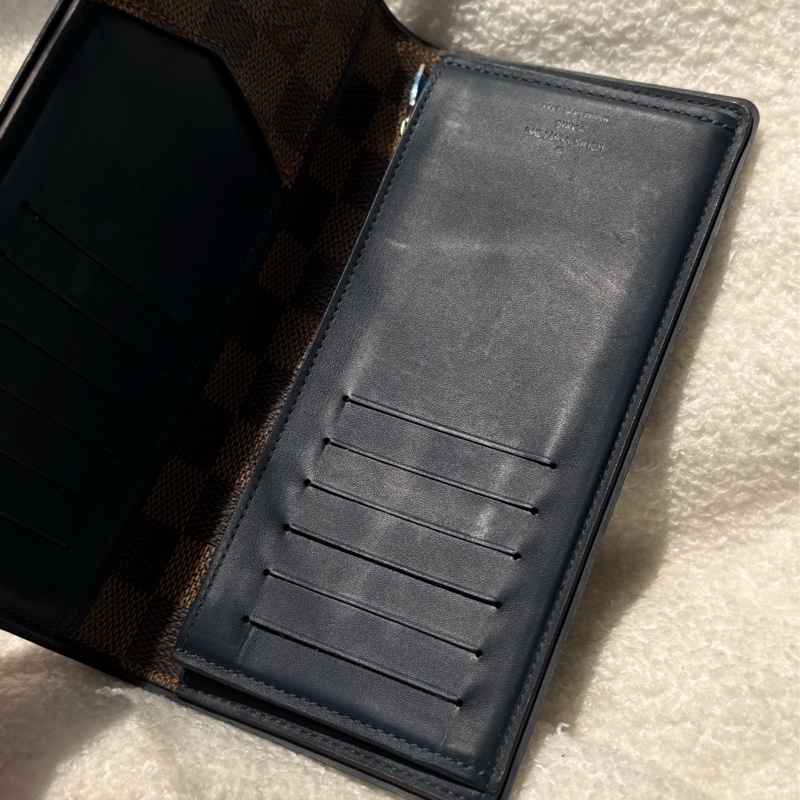 Lv棋盤格長夾 🔹內裏少見深藍拼接-4