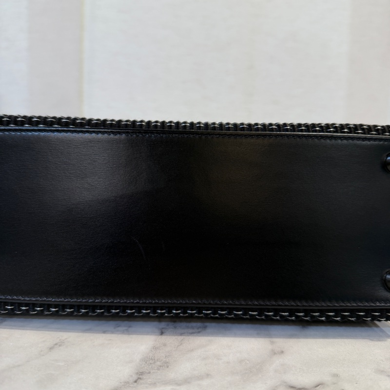 (超級限量品！！）Hermes 89黑Box皮拼馬毛編織銀釦Kelly 25-7