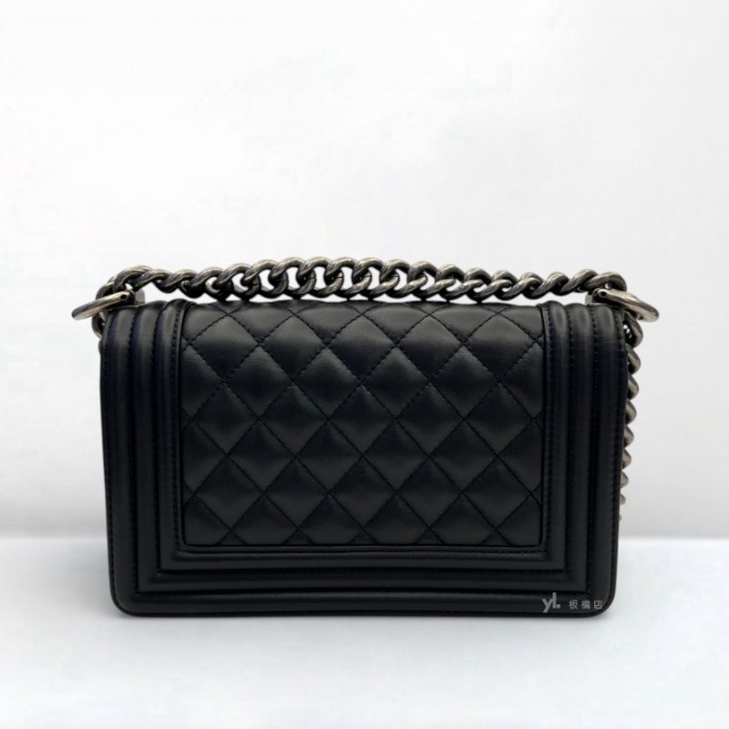 S5267-CHANEL 黑牛皮銀扣BOY20 A67085-3