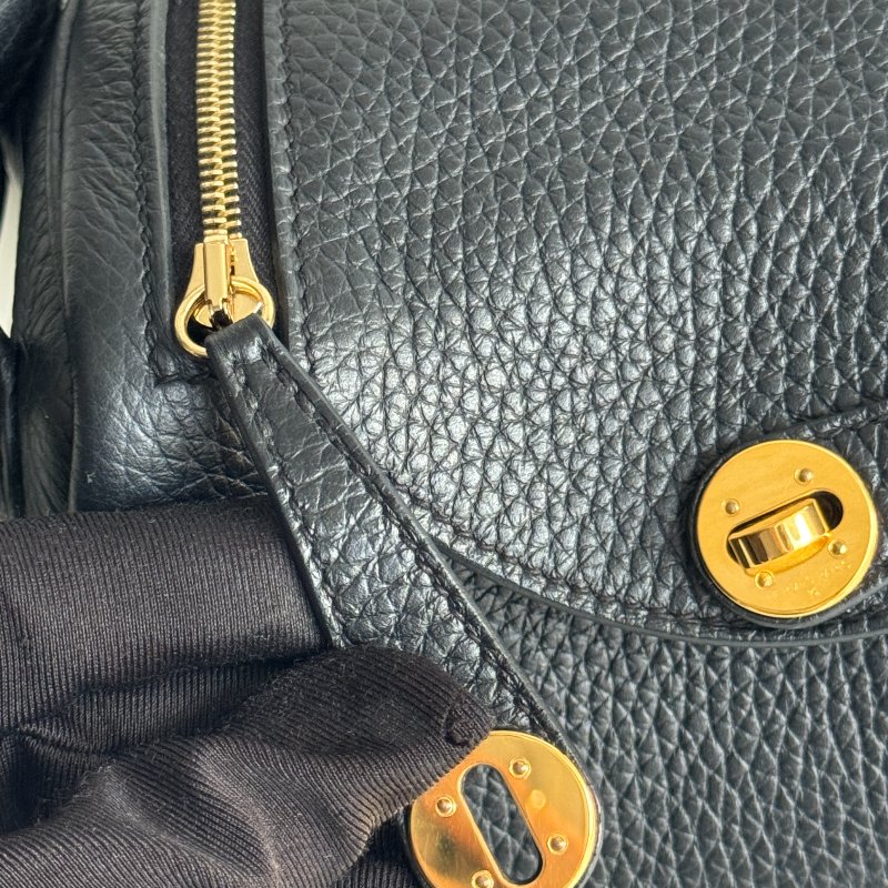 99新🆕 Hermès 愛馬仕 Mini Lindy 黑色金釦一代-8
