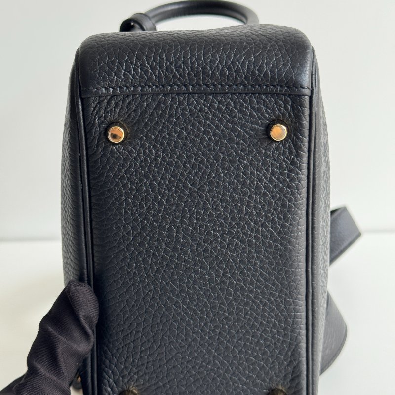 99新🆕 Hermès 愛馬仕 Mini Lindy 黑色金釦一代-12