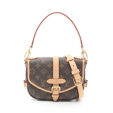 路易威登 Saumur BB 單肩手提包 M46740 Monogram 帆布棕色二手女士