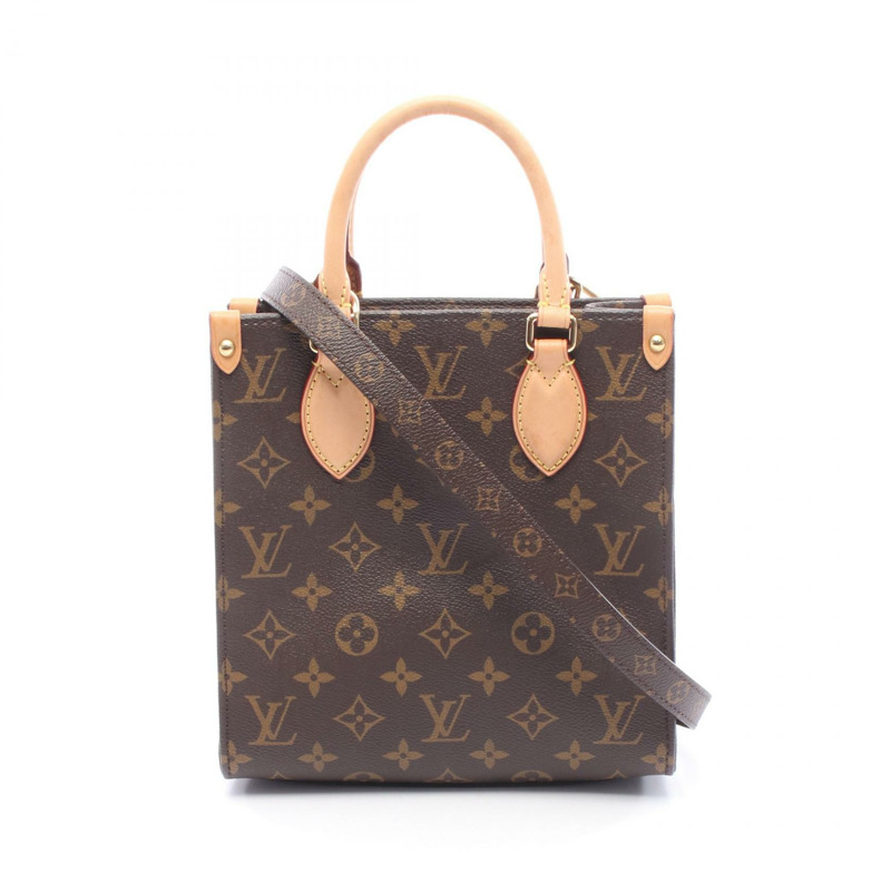 路易威登 Sac Plat BB 單肩手提包 M45847 Monogram 帆布 棕色 二手 LV-0