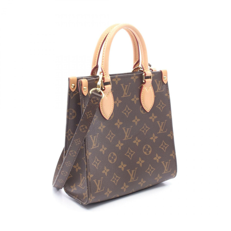 路易威登 Sac Plat BB 單肩手提包 M45847 Monogram 帆布 棕色 二手 LV-1