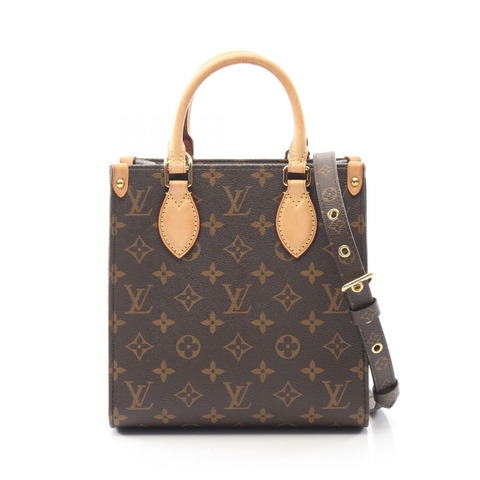 路易威登 Sac Plat BB 斜背包 M45847 Monogram 皮革 棕色 二手