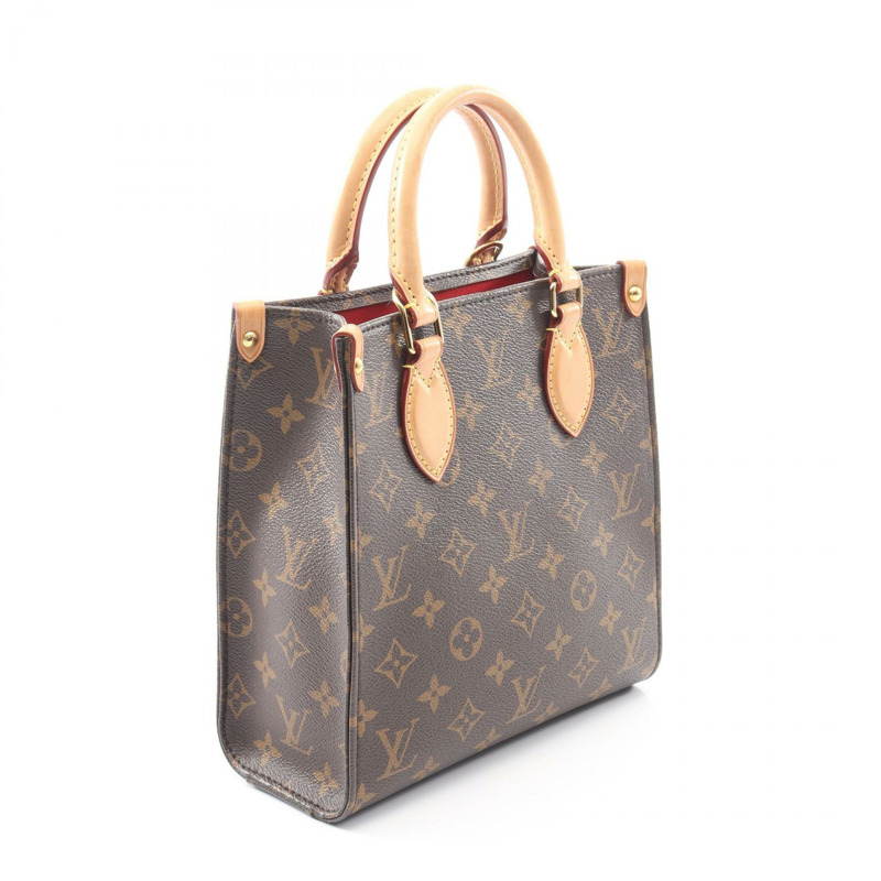 路易威登 Sac Plat BB 斜背包 M45847 Monogram 皮革 棕色 二手-1