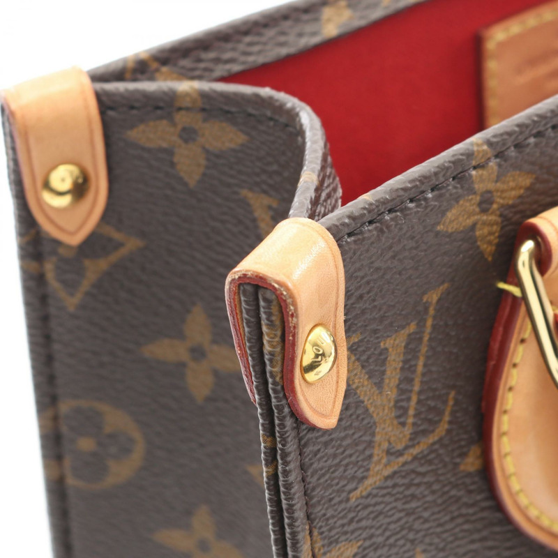 路易威登 Sac Plat BB 斜背包 M45847 Monogram 皮革 棕色 二手-4