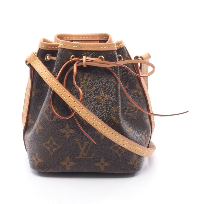 路易威登 Nano Noe 單肩包 M41346 Monogram 帆布皮革棕色二手 LV-0