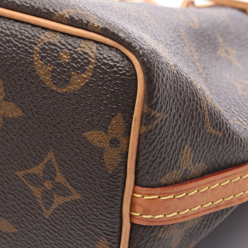 路易威登 Nano Noe 單肩包 M41346 Monogram 帆布皮革棕色二手 LV-6