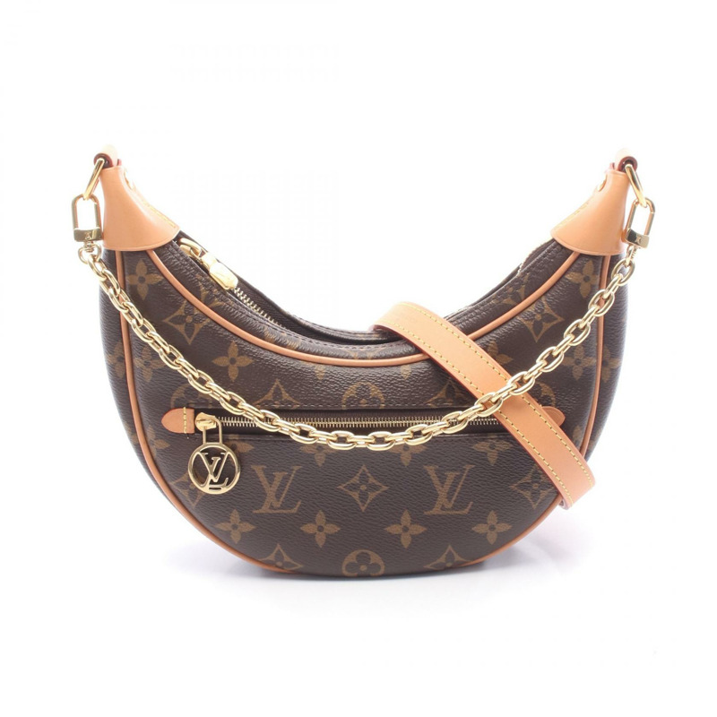 路易威登 Loop Chain 單肩背包 M81098 Monogram 帆布皮革棕色二手-0