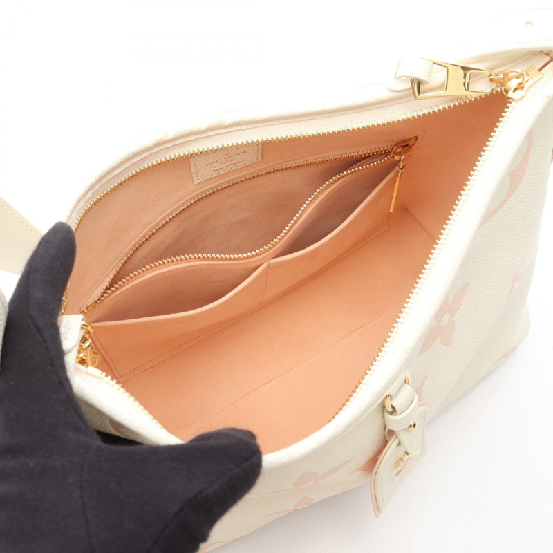 路易威登 Carryall Zip NM PM 單肩包 M24141 Monogram Empreinte 白色 LV-2