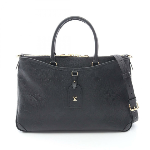路易威登 Trianon 中型單肩托特包 M46487 Monogram empreinte 黑色 二手