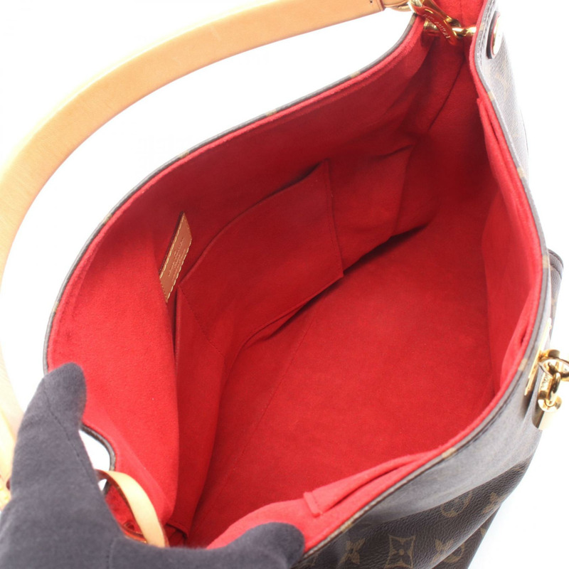 路易威登 Gaia 單肩包 M41620 Monogram 帆布皮革棕色紅色二手 LV-2