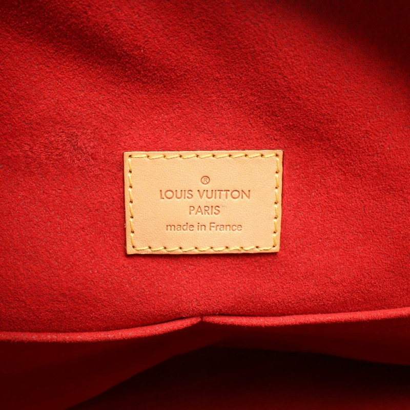 路易威登 Gaia 單肩包 M41620 Monogram 帆布皮革棕色紅色二手 LV-3