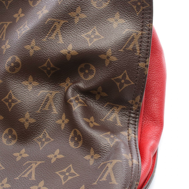 路易威登 Gaia 單肩包 M41620 Monogram 帆布皮革棕色紅色二手 LV-7