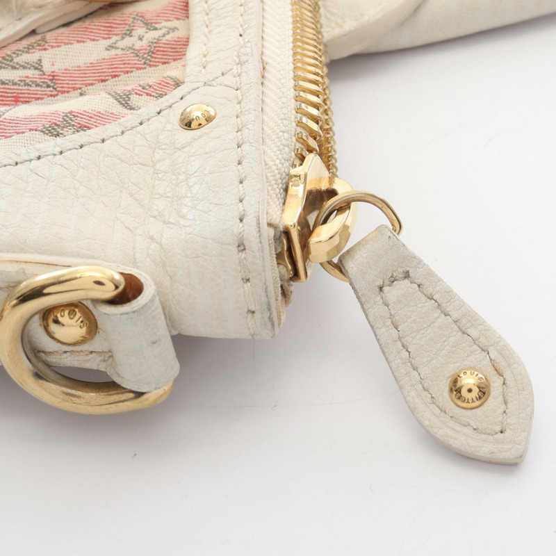 路易威登 Marina PM 單肩手提包 M95495 Monogram mini Lin 紅色/米色 二手-11