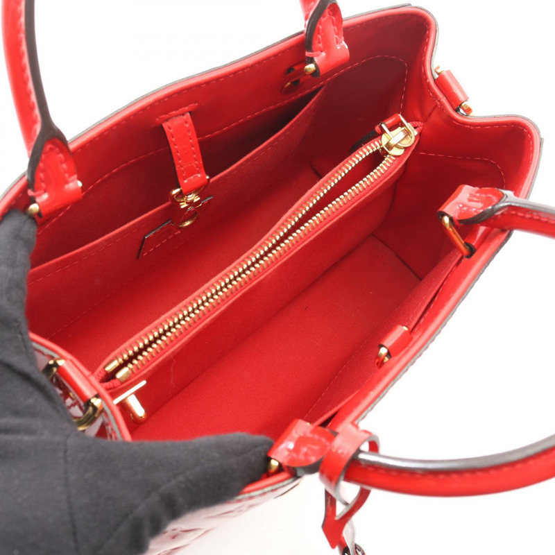路易威登 Montaigne BB 斜背包 M50170 漆皮 紅色 二手 LV-2