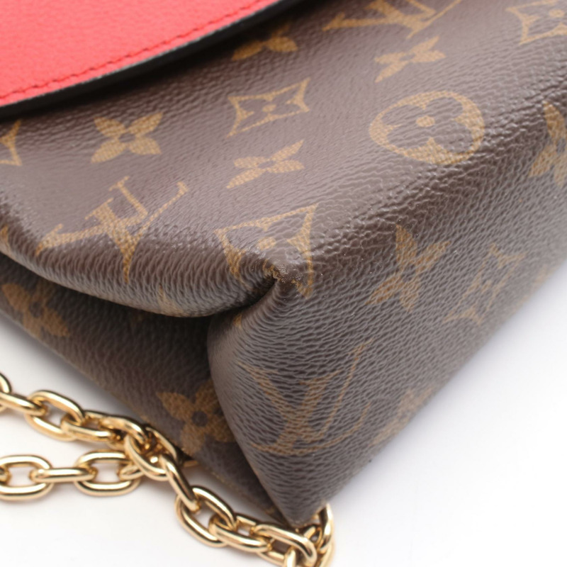 路易威登 Saint Placide 鏈條單肩背包 M43713 Monogram 皮革 Cerise 二手-5