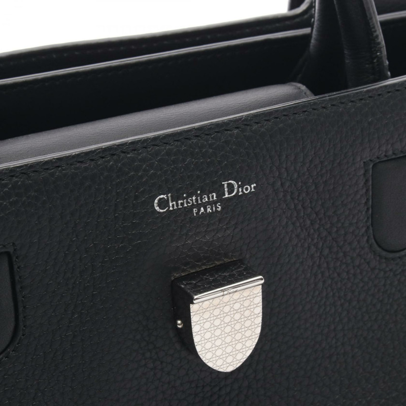 Christian Dior DIOREVER 黑色皮革肩斜背包，二手女款-3