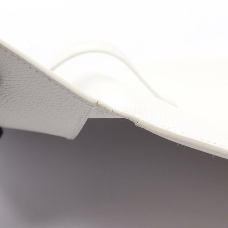 愛馬仕 Bearn Dupri 2PLIS 三折長皮夾,白色皮革,SHW 五金,二手 K-7