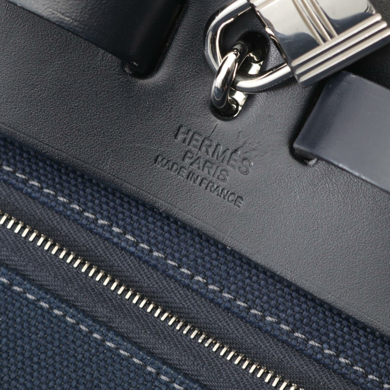 HERMES Herbag Zip a dos PM Retourne 背包包 H077784CKAB 帆布皮革 SHW-3