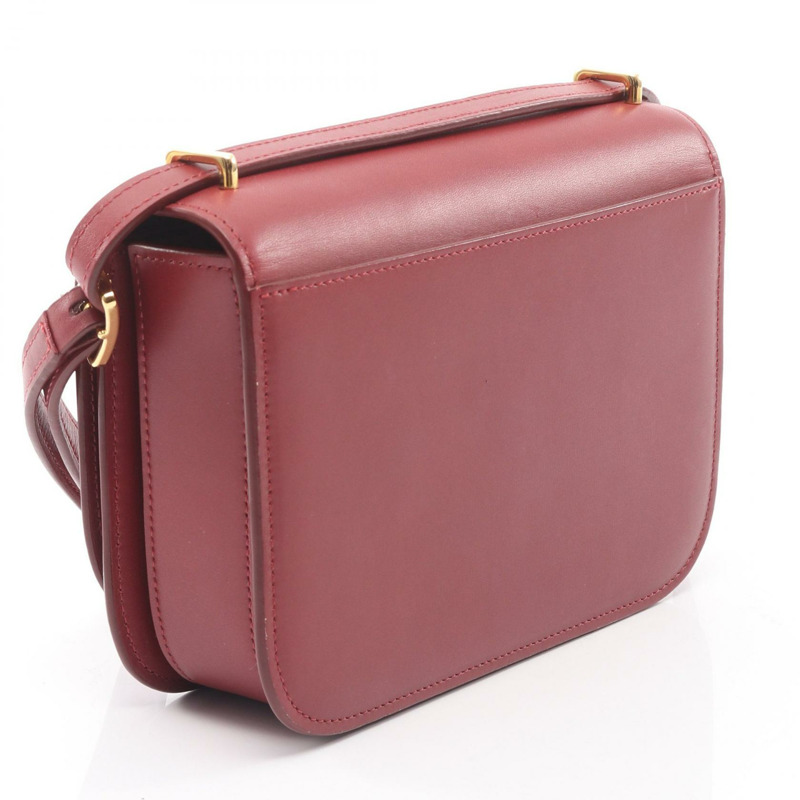 LOEWE GOYA 小號斜背包 A896N09X01 皮革 波爾多紅 二手 女士-1