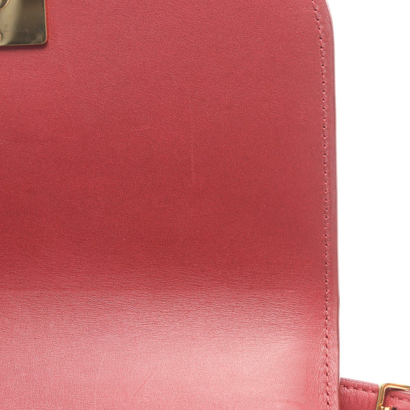 LOEWE GOYA 小號斜背包 A896N09X01 皮革 波爾多紅 二手 女士-6