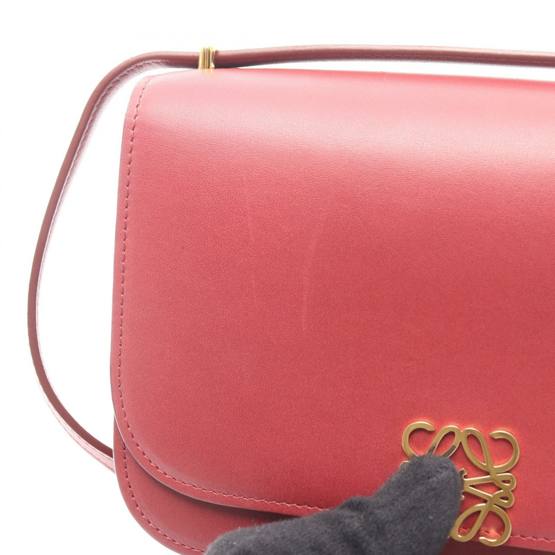 LOEWE GOYA 小號斜背包 A896N09X01 皮革 波爾多紅 二手 女士-7