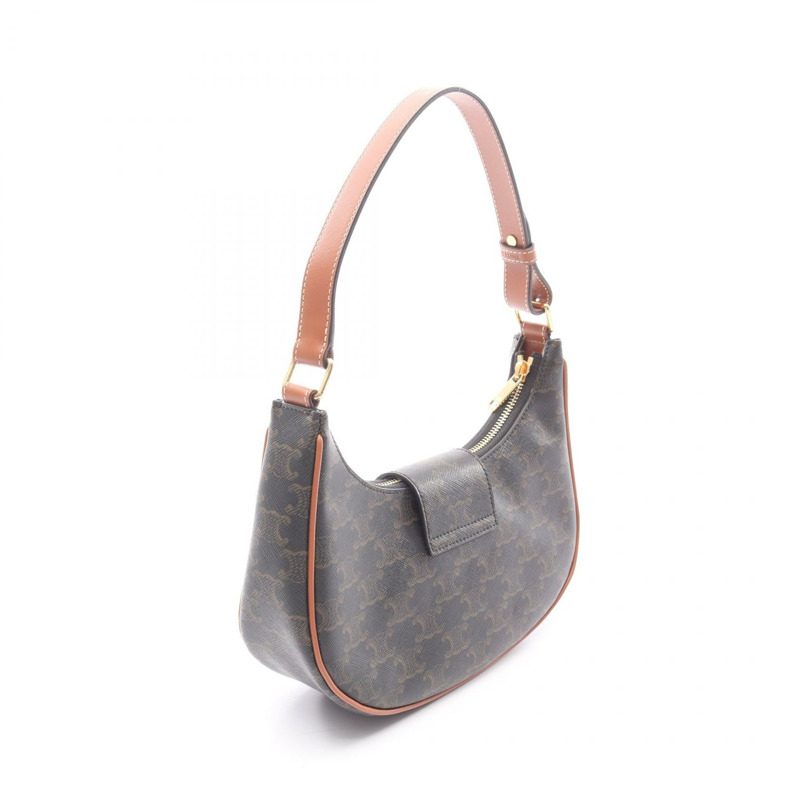 CELINE AVA Triomphe 中型單背包 114492BZJ.04LU 帆布皮革 二手-1